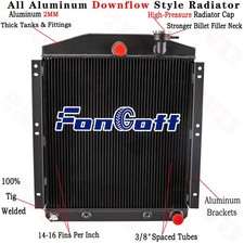 Black 3 Row Radiator For 1948-1954 Chevygmc Truck 3100 3600 3800 3900 3.8l 4.3l
