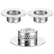 Sink Drain Strainer 3pcs Hair Catcher Stainless Steel For Bathroom Kitchen Tub 1