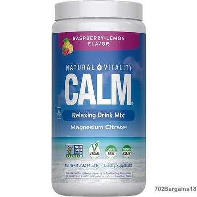 Natural Vitality Calm, Magnesium Citrate Supplement, Anti-St