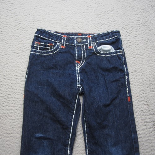 True Religion Jeans Boys 8 Geno Super T Contrast Stitch Denim Straight Youth - Picture 2 of 14