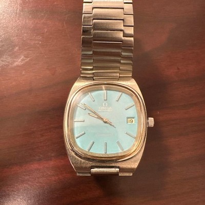 1970s Omega Seamaster Tv Square Automatic Watch Vintage Steel Dive