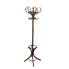 Antique Bentwood Hall Tree c. 1920 Thonet Style Coat Rack Hat Stand Umbrella