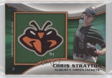 2014 Topps Pro Debut Manufactured Hat Logo 64/99 Chris Stratton #MH-CS Patch 0b0