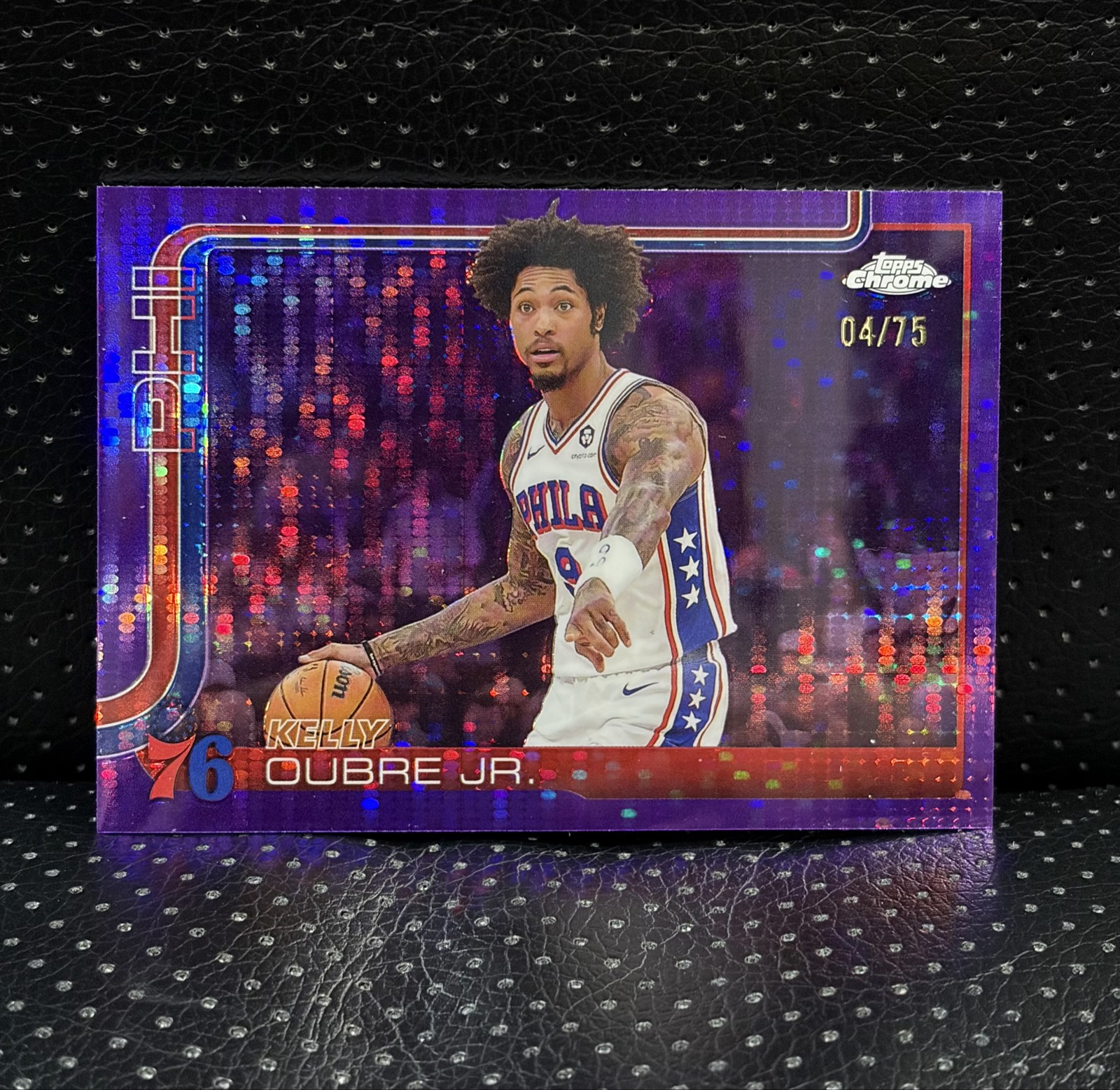 2025-26 Topps Chrome - Kelly Oubre Jr. #114 Purple Pulsar Refractor /75