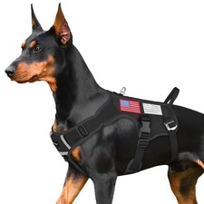 Tactical Dog Harness for Large Medium Breed - Mesh Breathable Dog Harness Esc...