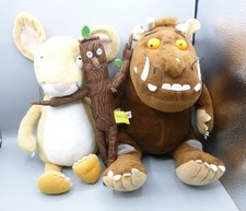Set of 3 Large Gruffalo Story Tales Soft Plush Toys Mouse Stick 12"