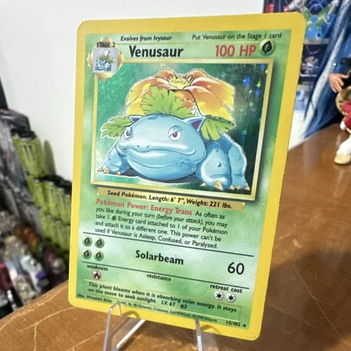 Pokémon Venusaur 15/102 Base Set 1999 Holo Rare Stage 2 100 HP Card