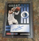 Jalen Brunson 2020-21 NBA Hoops Great Significance Auto Knicks Mavericks