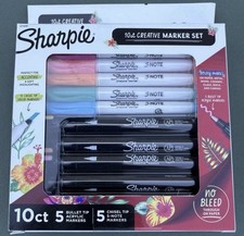 Sharpie Creative Markers Bullet Tip Acrylic M and Chisel Tip S Note Markers NIP