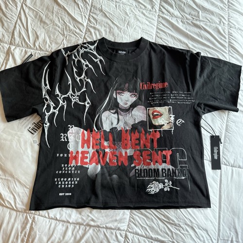 Civil Regime Hell Bent Heaven “Bloom Bankai” Black T-Shirt Medium