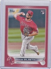 2022 Chase Silseth Topps Update PINK BORDER Parallel 50/50 /50 - #192 Angels