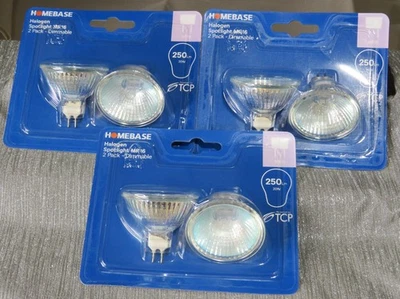 HOMEBASE Halogen spot light bulbs MR16 lumin 250 Warm white Energy B 2 pin