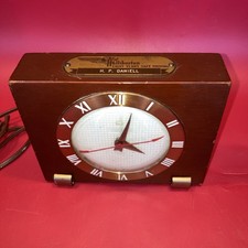Vintage Halliburton Employee Service Award Telechron Clock Tested Works MCM