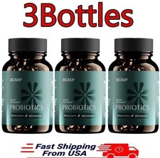 3 Pack BIOMA Probiotics Digestive Health Gut Support for Men  Women 60 Capsules
