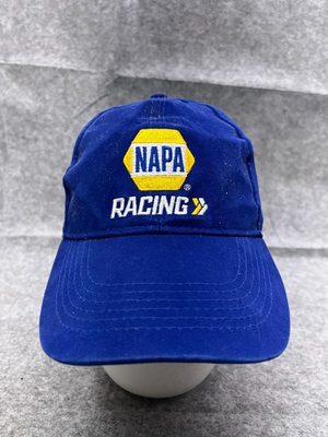 #ad #ad Napa Racing #9 Hat Cap Strap Back Adult One Size Blue Cotton Polyester Blend $11.54