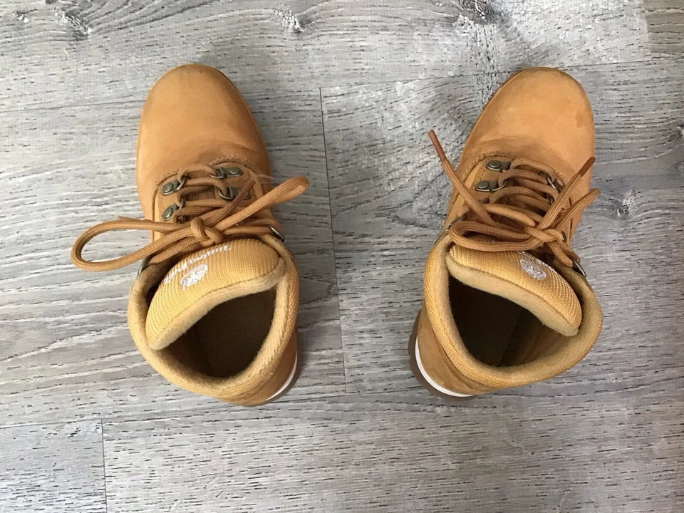 Timberland EURO HIKER Wheat Leather Cordura Hiking Boots ~ 93961M ~ Youth Size 2 - image 4 of 4