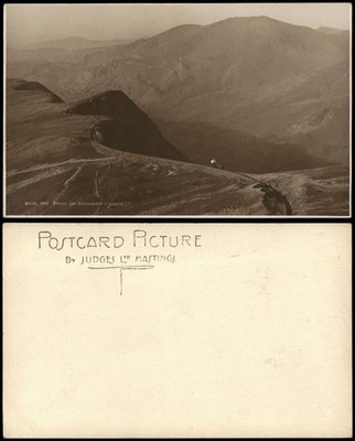 .Wales Wales Landscape THE TRAIN ON SNOWDON (Real Photo) 1920/0000
