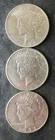 1923, 1925, and 1935 $1 Peace Silver Dollars