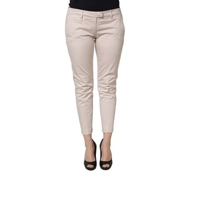 DONDUP Pants Beige Low Waist Tapered Women Cropped Trousers Tag s. W32 320usd