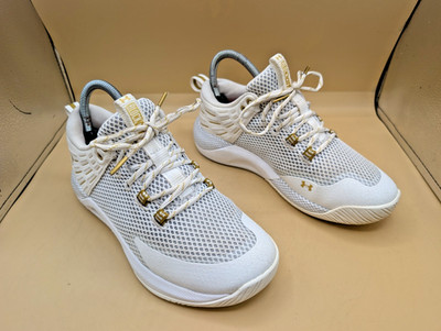 Under Armour Womens HOVR Block City 3023709-103 White Running Shoes Sneakers 7.5