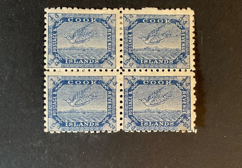 Cook Islands SG 11ba block of four MHR/MNH