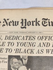 The New York Times for Tuesday January 21 1969. Vintage Magazine