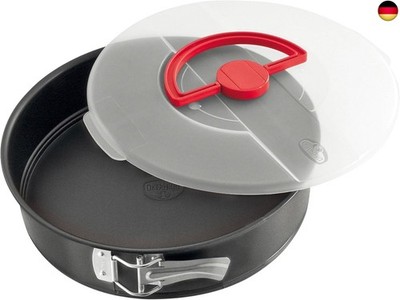 Dr. Oetker Bake & Go Springform mit Haube ? Ø 26 cm, Rundes Backblech mit