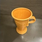 Fiesta Tangerine 18oz  Pedestal Mug 6”Tall Homer Laughlin Fiestaware