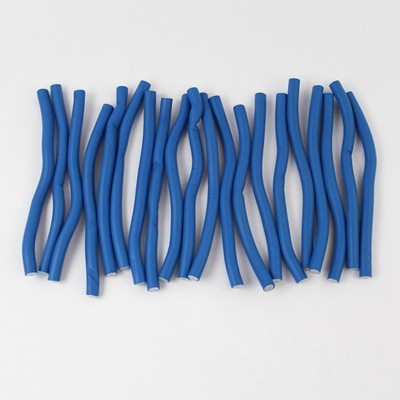 Lot of 20 Blue Super Rollers Hair Curlers 9.5'' Styling Tools Pre-Owned