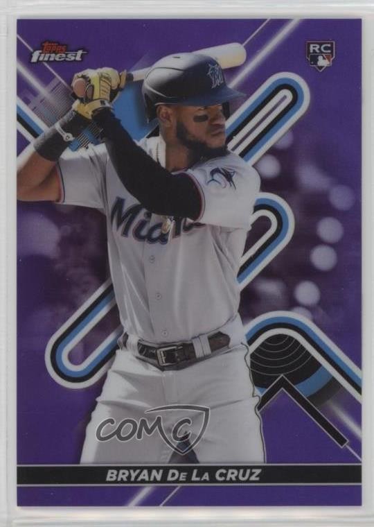 2022 Topps Finest Purple Refractor 128/250 Bryan De La Cruz #24 Rookie RC 08vx