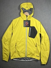 Mammut Ultimate Light Hoody Jacket Men's Sz Medium Windstopper Yellow Softshell