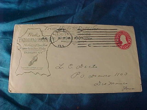 1909 ENDICOTT JOHNSON SHOE Co Werbung ABDECKUNG