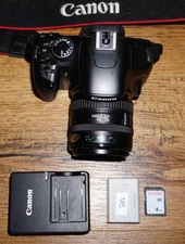 Canon EOS Rebel XSi DS126181 Camera w/ 35-70mm Lens Charger + Battery, SD Card