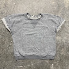 Isabel Marant Etoile Cropped Sweatshirt Grey Large Vintage Style Indie 2010s