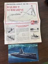 Instructions & Box Picture For ITC Model HALIBUT MOTORIZED Submarine #3660 1960