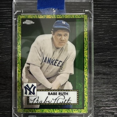 Topps Chrome Platinum Anniversary 2021 Babe Ruth #615 Green /99 Yankees