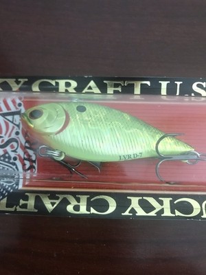 LUCKY CRAFT USA LVR D-7 S SINKING FISHING LURE 2-3/4 IN 1/2oz DAYGLO CHART BLACK