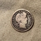 1897-O  Barber, Liberty Head, Morgan Dime 10c, VG Nice QA1054