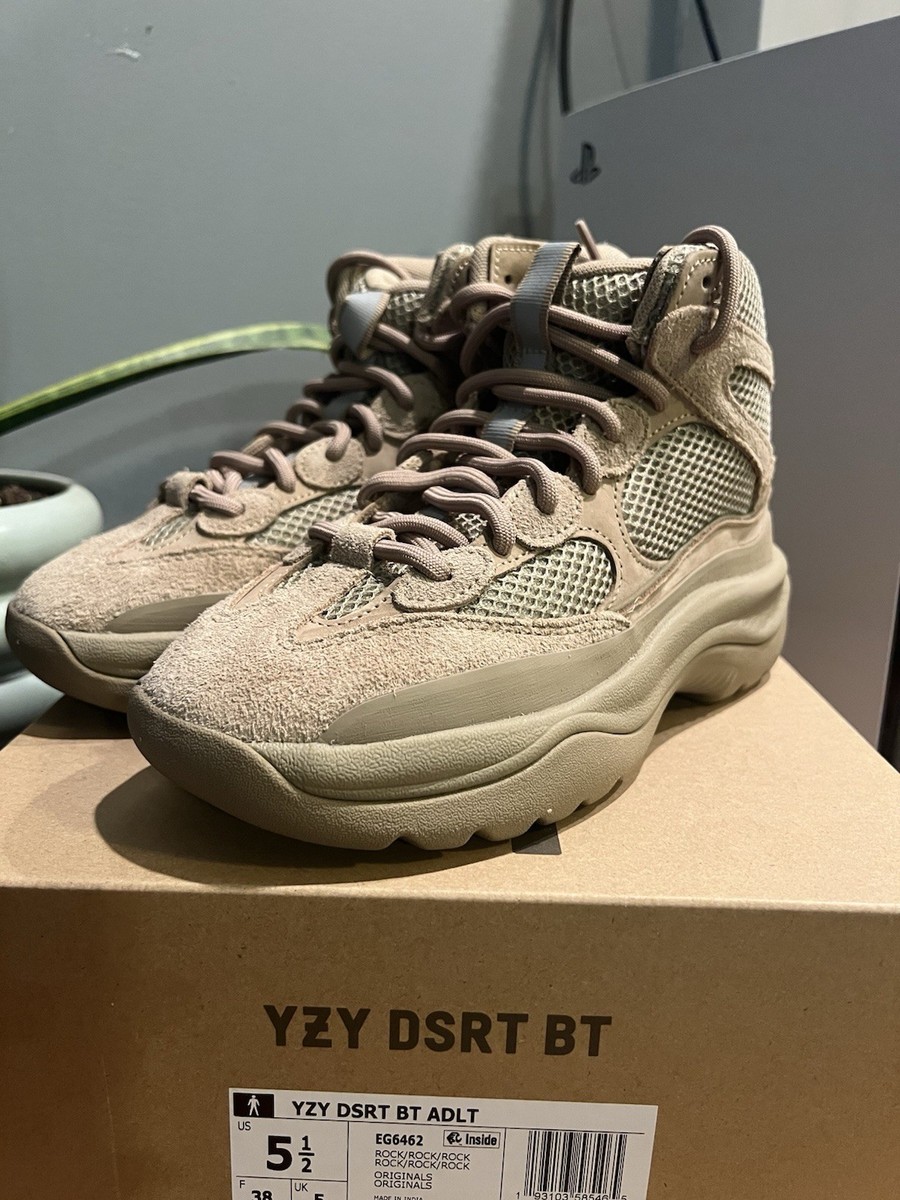 adidas YZY DSRT BT ADLT Beige Suede Mesh Lace Up Combat Boots Size