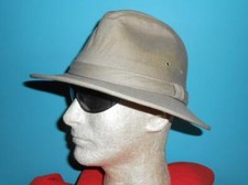 Authentic Dorfman Pacific Men's Safari Panama Fedora Hat Khaki Size L a5