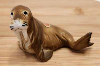 5 Piece Shiken Japan Bone China Mini Sea Lion, Walrus,penguin