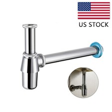 Chrome Bottle Trap Basin Waste Bathroom Sink Tap Faucet Pipe Drain Kit