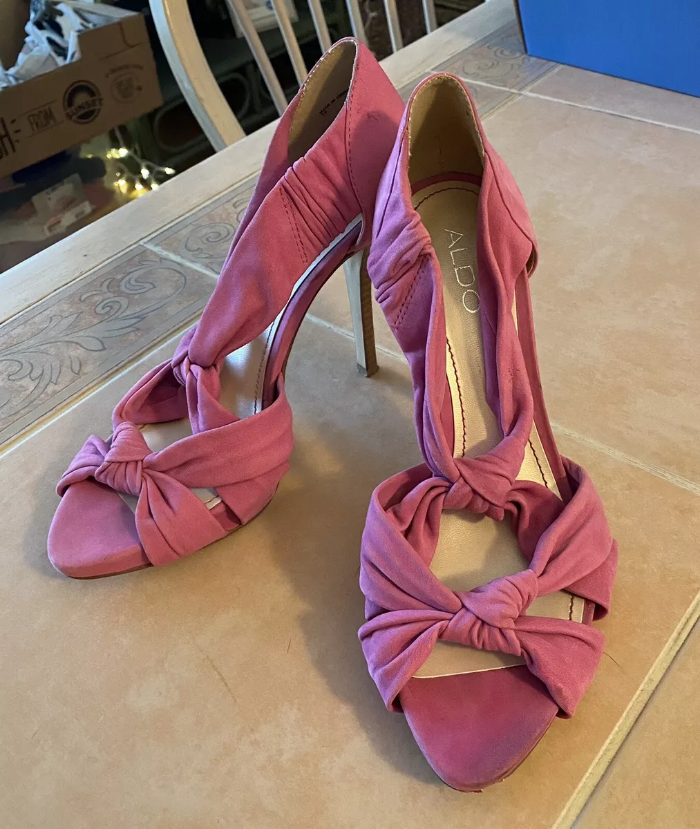 Womens Aldo Strappy Pink Shoes Stiletto High Heel Size 39 8 eBay