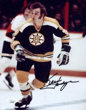 Ken Hodge Signed 8x10 Hockey Photo with JSA COA 