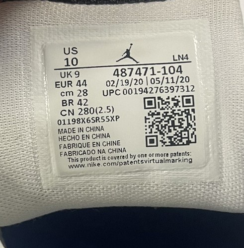Nike Air Jordan 14 Retro 2020 Hyper Royal 487471-104 Blue White Mens Size 10 - Picture 7 of 7