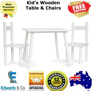 Details About White Wooden Art Craft Table 2 Chairs Set Kids Children Toddler Drawing