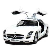 Brand New 5" Kinsmart Mercedes Benz SLS AMG Diecast Model Toy Car 1:36 WHITE