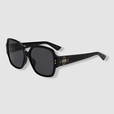  490 Dior Women's Black Lady Dior Studs Square Sunglasses Shades Size 57-17-140