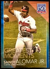 SANDY ALOMAR JR - 2019 Topps Update 150 YEARS OF BASEBALL BLUE #150-57 - INDIANS