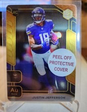2020 Panini Elements RC Justin Jefferson /91 Gold Vikings Metal Card